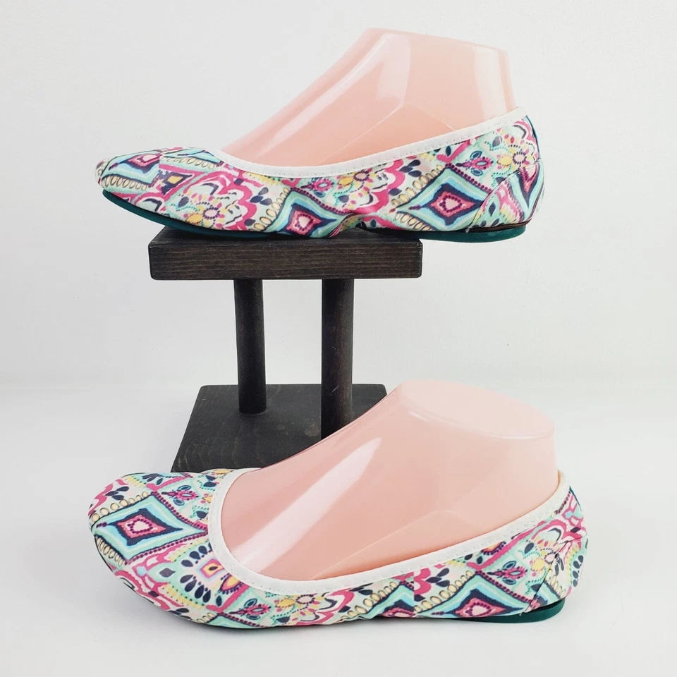 Plegables, cómodos planos que caben en tu bolso, estampado abstracto cachemir, talla 6 Foto 2 de 4