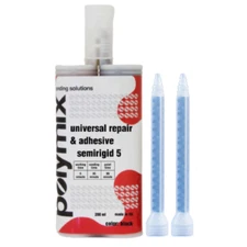 Polymix Universal Black Semi Rigid Plastic Repair & Adhesive Cartridge 200ml