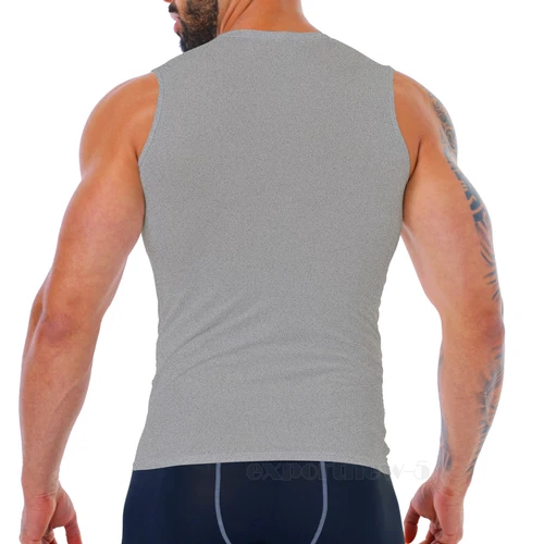 Mens Gym Muscle Singlets Workout Tank Top Bodybuilding Sleeveless Tee - Picture 15 of 30