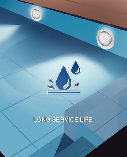 Spolehli 10”  12v Pool Light RGB 7 Color Changing Light  28w  50 Ft Cord Fit 10” - Picture 8 of 8