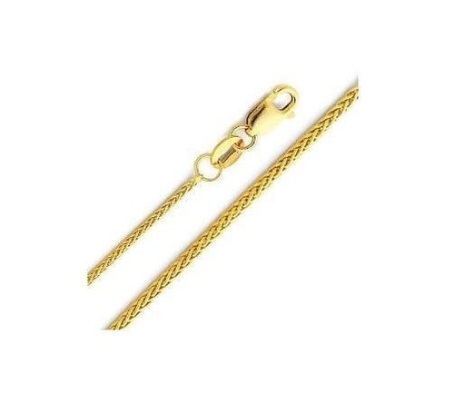 14k Yellow Gold Wheat Chain Necklace 
