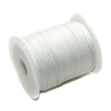 Cotton Cord Rope String Handmade Crafts for Jewelry Beading White Pack 100