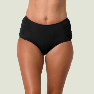 Jantzen Side Shirred Comfort Core Bottoms Black L68836 Women's Size 6