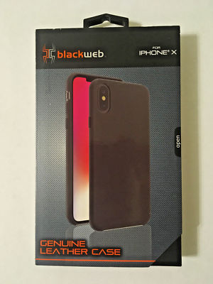 Genuine Leather iPhone Case Black for iPhone X Blackweb