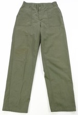 Rare Vintage Army Military Fatigues Zip Fly Slacks Trouser Pants 80s 90s Green