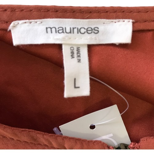 Maurices Cinched Waist Jacke Damen L Burnt Orange leicht Relaxed Reißverschluss - Bild 4 von 11