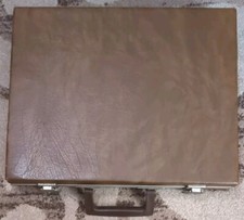 36 Cassette Tape Storage - Vintage Retro Brown w/ Two Keys 10 Tapes - See Desc