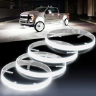 4Pcs 300W 17" Inch 5-Row Pure White LED Wheel Lights Car Rim Lights Ultra-Bright