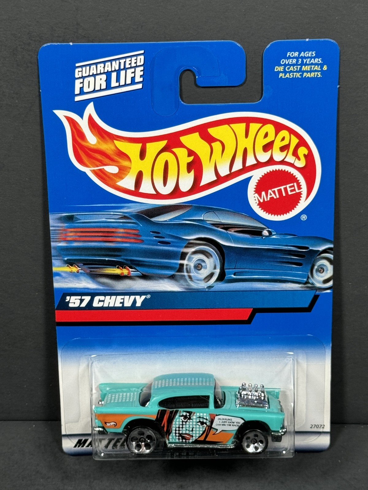 HOT WHEELS 2000 57 Chevy Graphic, Teal, Main Line #105