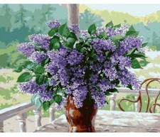Paint By Numbers Kit Lavender flowers Vase Purple 40CMx50CM Canvas