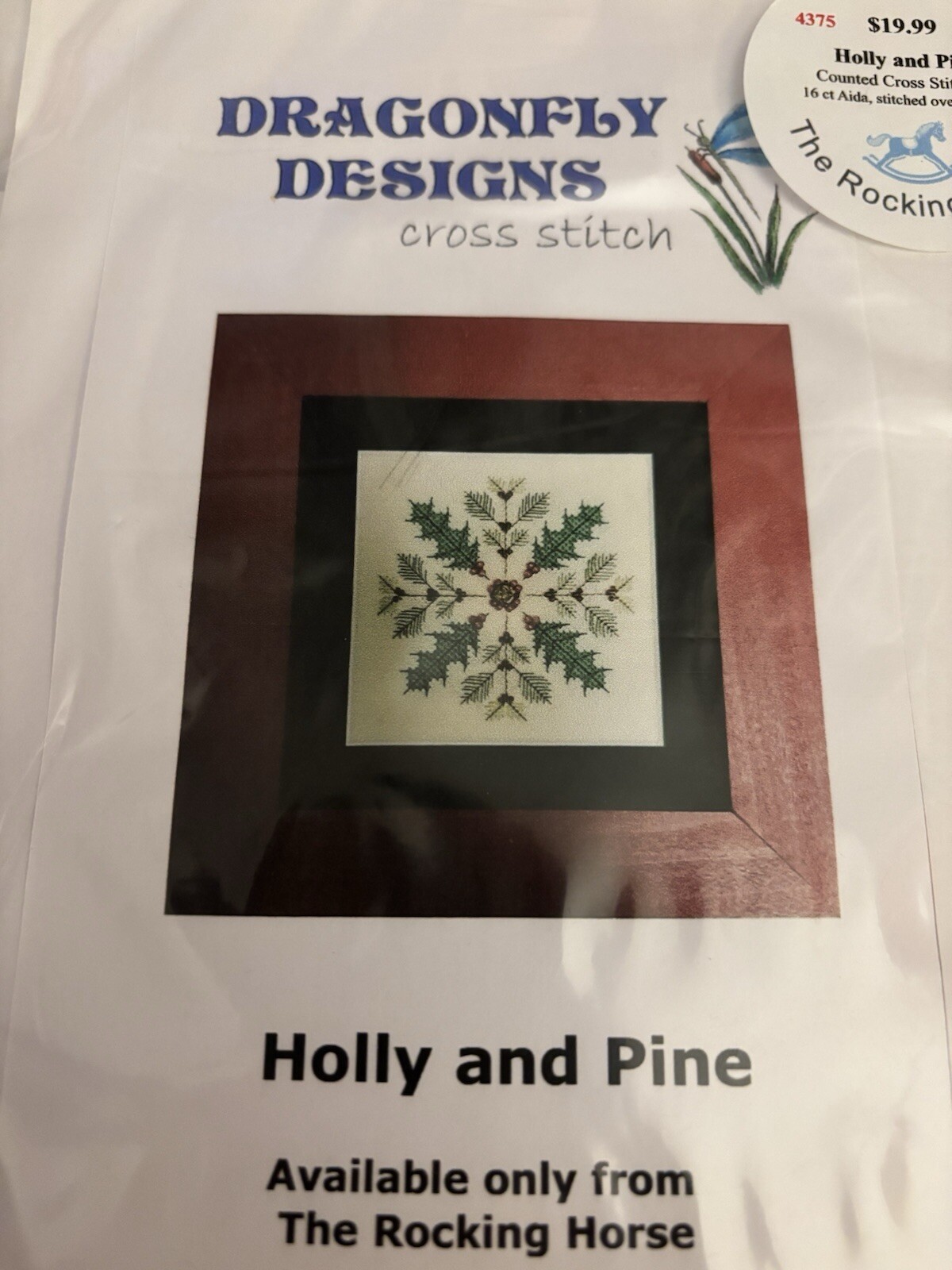 Holly And Pine Cross Stitch Kit, Dragonfly Designs, NEW COMP