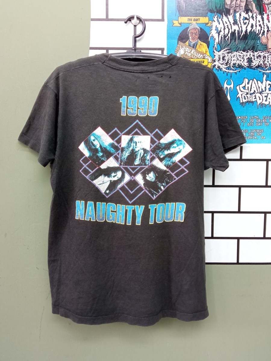 Danger Danger Naughty Tour 1990 vintage t shirt 80s Rock black Men