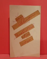 LOU STRINGER Autographed Vintage 1950 Government Postcard CUBS, RED SOX BASEBALL