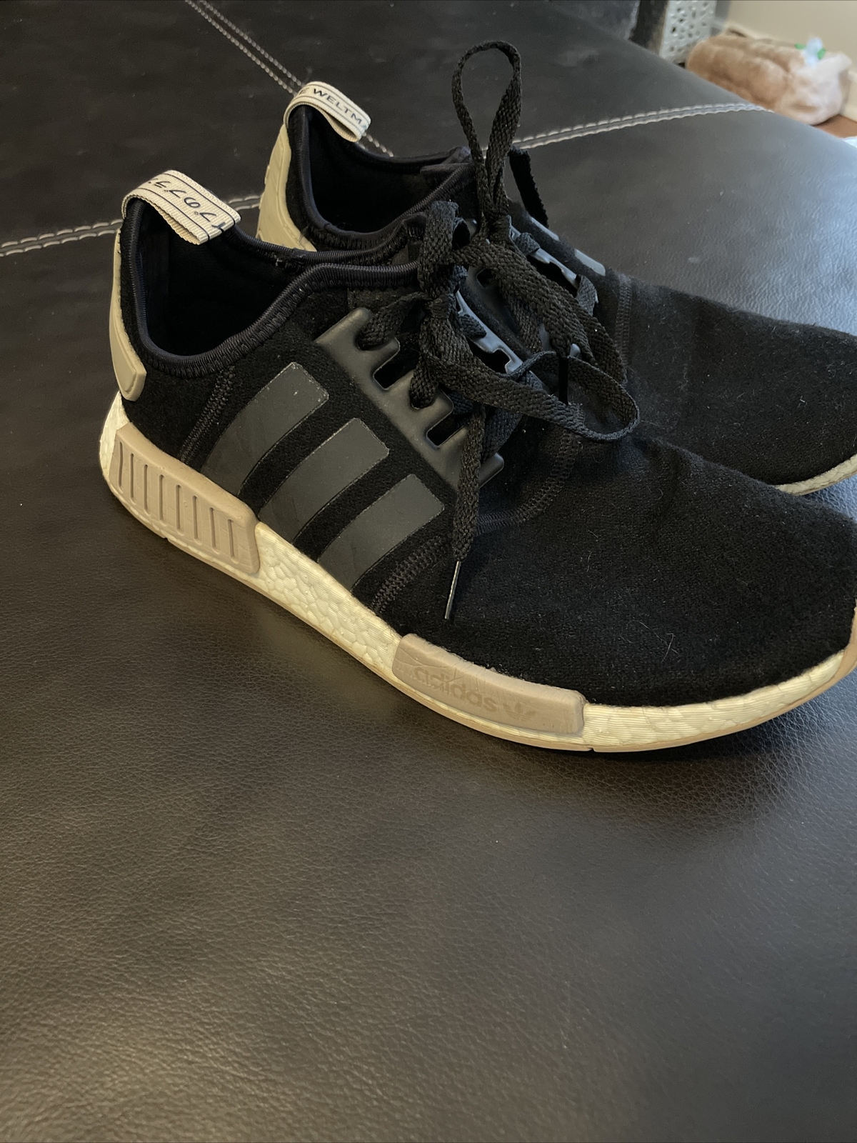 nmd black wool