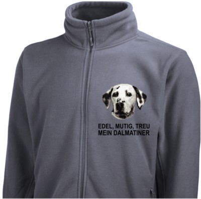 Fleecejacke Jacke DALMATINER Stickerei by Siviwonder Hund