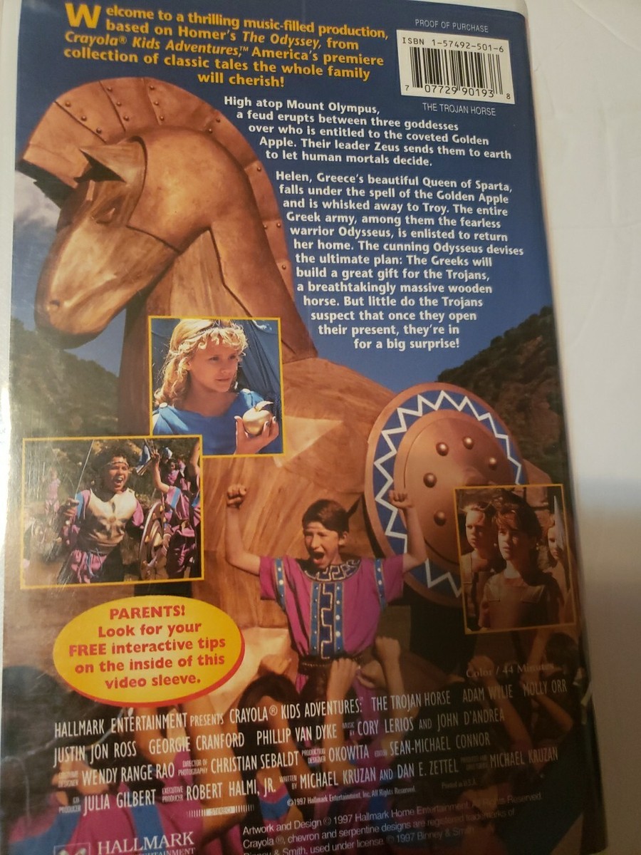 Crayola Kids Adventures: The Trojan Horse (VHS, 1997) 707729901938