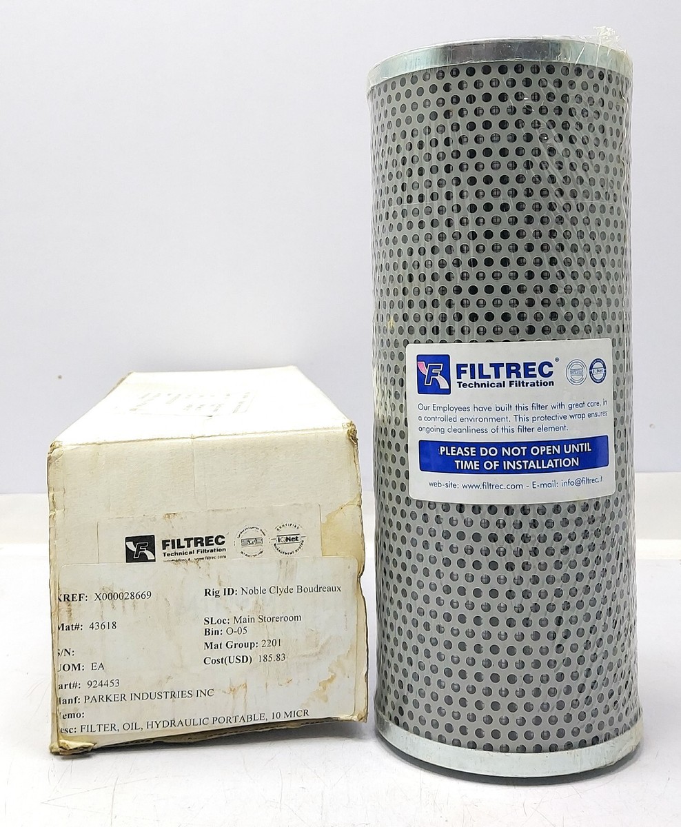 Filtrec 43618 Hydraulic Portable 924453 Oil Filter