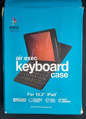 Digital Basics Air Exec Bluetooth Keyboard & Case for 10.2 iPad Rose Gold NIB