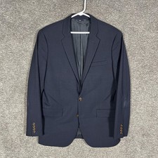 J.Crew Voyager Thompson Suit Jacket Mens 40R Navy Wool Two Button Notch Lapel