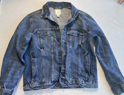 H&M Men's Regular Fit Blue Denim Jacket Size Large Men's Jean Jacket