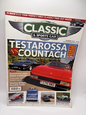Classic & Sports Car Magazine December2008 Ferrari Testarossa vs Lamborghini V12