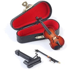 Mini Violin Replica Collectible 3.15" Dollhouse Decor