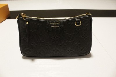 Louis Vuitton  Pochette Félicie Black Purse Gold Chain With Original Packaging