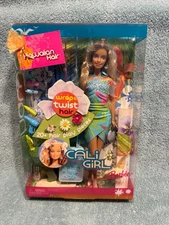 2005 Cali Girl Barbie Hawaiian Hair NRFB G8677 Wrap & Twist Hair MNRFB