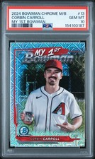 2024 BOWMAN CHROME MEGA BOX MY 1ST BOWMAN #13 CORBIN CARROLL PSA 10