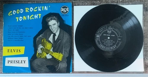 ELVIS 1957 ORIG FRENCH 10" GOOD ROCKIN' TONIGHT BLACK LABEL NOT RE-ISSUE OR FTD