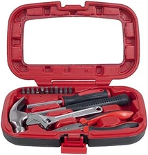 15 Piece Household Tool Set with Hammer and Screwdriver