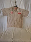 Vintage Coca Cola Uniform Pinstripe Button Down Shirt. Size Large.