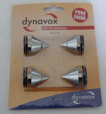Dynavox Lautsprecher Spikes Chrom 4 Stück, Füße für Boxen Absorber, NEU OVP
