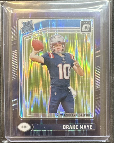 2024 Panini Donruss Optic Rated Rookie Drake Maye #229 Purple Shock Prizm (RC)