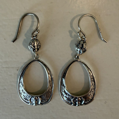 Silpada Retired Sterling Silver Full Circle Dangle Earrings #W3170