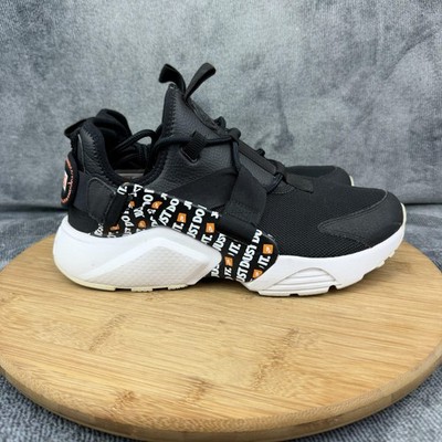 Nike Air Huarache City Just Do It Shoes Womens Size 8 Black Sneakers AO3140-001