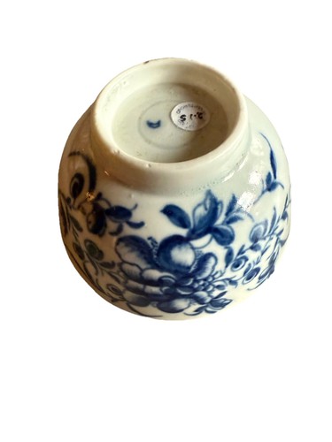 Antike erste Periode Worcester Teeschale & Untertasse, Mansfield Muster um 1760 - Bild 8 von 11