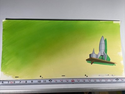 Animation cel BACKGROUNDS production art PANORAMIC vintage cartoon Disney X2