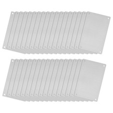 35 Pcs 66x45mm Stainless Steel Blank Tags Rectangle Engraving Blanks Card Label