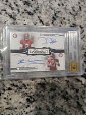 2020 Panini Flawless Jalen Hurts Tua Tagovailoa Black 1 of 1 Dual RC Auto BGS 10