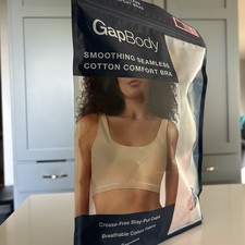 Gap Body Smoothing Seamless Cotton Comfort Bra 2pk Size Small in Rose and Black