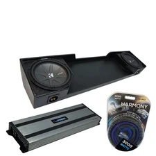 88-98 GMC Sierra Ext Truck Kicker CompR CWR12 Dual 12 Rhino Sub Box HA-A1500.1