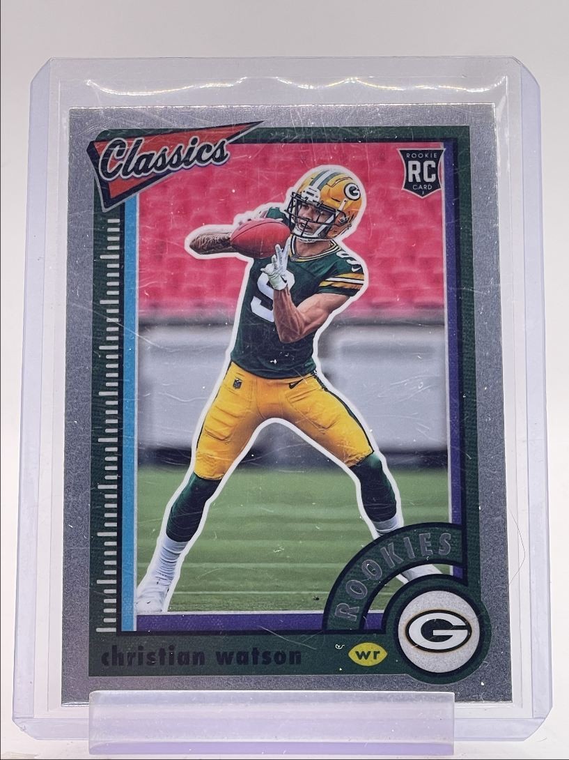 CHRISTIAN WATSON 2022 CLASSICS FOOTBALL ROOKIES PACKERS #177 RC Q1339