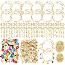 450 PCS Charm Bracelet Making Kit for , Jewelry Making Kit Including Papercli...