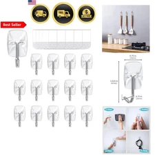 Clear Wall Hooks Sets Small Damage-Free Heavy Duty Adhesive Hangers
