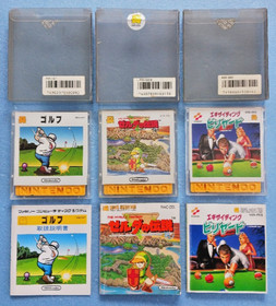 Nintendo Famicom Disk System Lot Zelda Golf Exciting Billiards CIB Tested JP