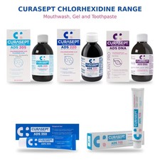 Curasept Chlorhexidin Bereich: 0,05% oder 0,2% Mundsp&uuml;lung, Gel oder Zahnpasta