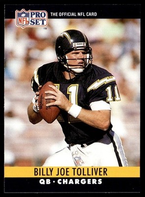 1990 Pro Set Billy Joe Tolliver San Diego Chargers #282