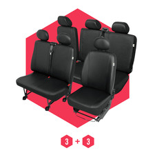 Autositzbezüge Universal Schonbezüge für Hyundai H-1 (99- ) Schwarz 6-Sitze BUS