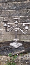 Vintage Silver Plated 4 Branch Candelabra Xmas Table Decor